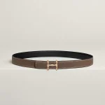 H Torsade belt buckle & Reversible leather strap 24 mm - Image 2